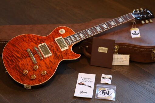 MINTY! 2012 Gibson Custom Les Paul Standard Electric Guitar Orange Quilt Top + OHSC