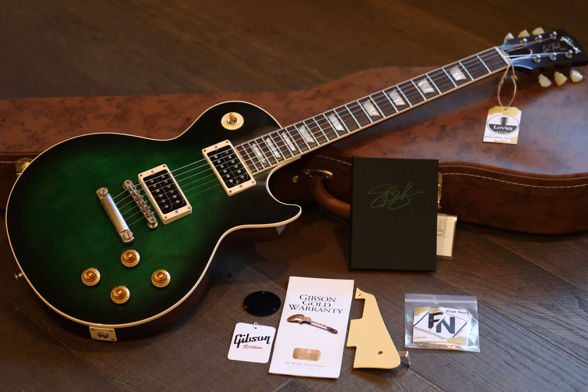 MINTY! 2017 Gibson Custom Shop Slash '58 Les Paul Standard VOS Anaconda  Burst Plain Top COA OHSC Lovies Guitars