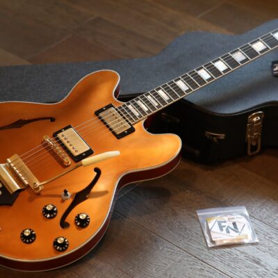 Relic! 2021 TMG Custom 335 Theo Semi-Hollow Electric Guitar Goldtop w/ Trem Arm + OHSC