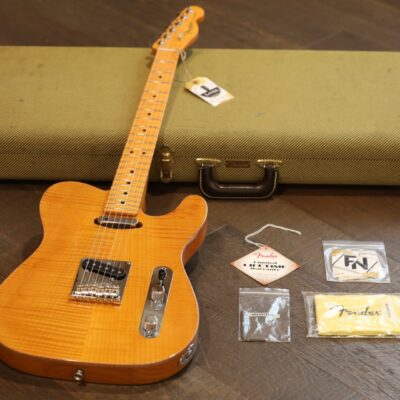 Sweet! 2012 Fender American Select Telecaster Carved Top Electric Guitar Amber Flametop + OHSC