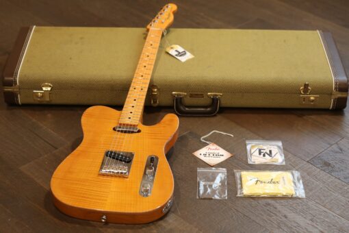 Sweet! 2012 Fender American Select Telecaster Carved Top Electric Guitar Amber Flametop + OHSC