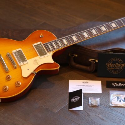 MINTY! Heritage Custom Shop Custom Core H-150 Plain Top Electric Guitar Dirty Lemon Burst + COA OHSC