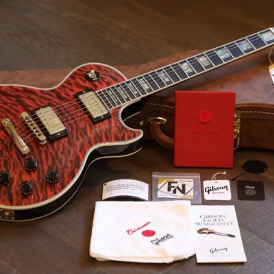Monster Top! 2015 Gibson Crimson Custom Shop Les Paul Custom Q Pink Quilt Top Masterpiece + COA OHSC