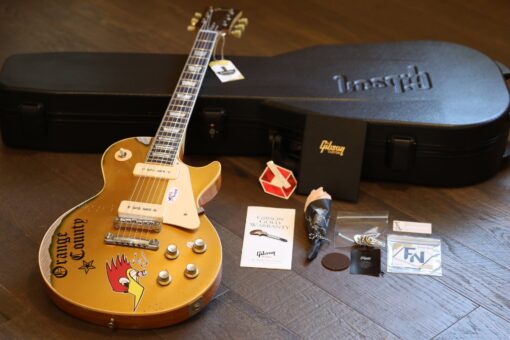 Unplayed! 2021 Gibson Custom 1976 Mike Ness Les Paul Deluxe Aged Goldtop Soap Bar P-90’s + COA OHSC