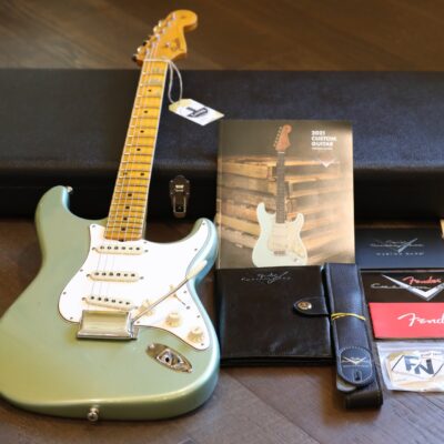 MINTY! 2021 Fender Custom Shop Postmodern Journeyman Stratocaster Aged Sage Green Metallic + COA OHSC