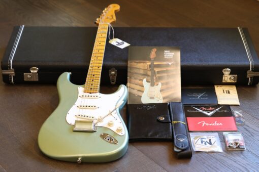 MINTY! 2021 Fender Custom Shop Postmodern Journeyman Stratocaster Aged Sage Green Metallic + COA OHSC