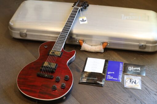 MINTY! 2020 Gibson Ltd. Ed. Les Paul Bloodmoon Satin Quilt Top Black Cherry + OHSC & Papers