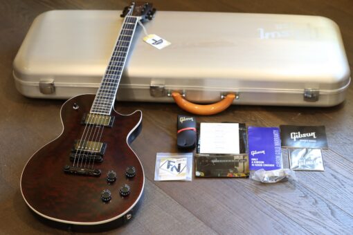 MINTY! 2020 Gibson Ltd. Ed. Les Paul Bloodmoon Satin Quilt Top Black Cherry + OHSC & Papers