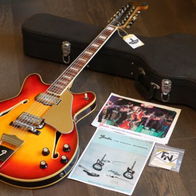 Vintage! 1966 Fender Coronado XII Thinline Hollow Body 12-String Electric Guitar Cherry Sunburst + Hard Case