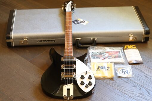 MINT! 2014 Rickenbacker 350v63 Liverpool Electric Guitar Jetglo + OHSC & Papers