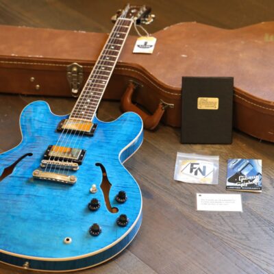 2012 Gibson Custom Shop ES-335 Semi-Hollow Electric Guitar Trans Blue Flametop + COA OHSC