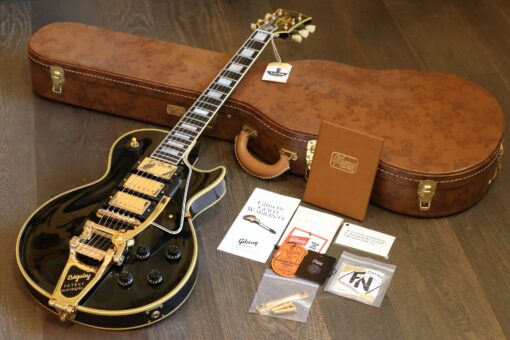MINTY! 2021 Gibson ’57 Les Paul Custom Ebony w/ Vibromate Bigsby Black Beauty + COA OHSC