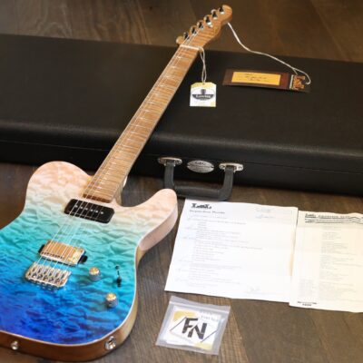 2022 LSL Bad Bone 290 Deluxe T-Style Guitar Laguna Blue Gradient “Analin” + OHSC & Papers