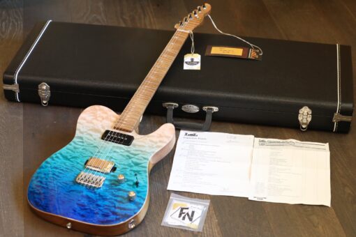 2022 LSL Bad Bone 290 Deluxe T-Style Guitar Laguna Blue Gradient “Analin” + OHSC & Papers