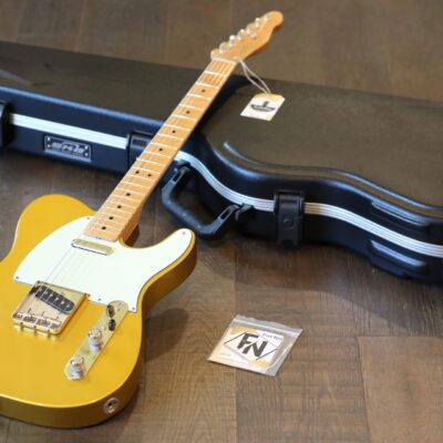 MINTY! Rutters USA Tele Style Single-Cut Electric Guitar Gold + Hard Case