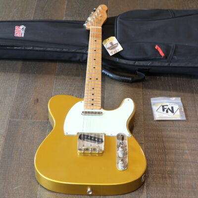 MINTY! Rutters USA Tele Style Single-Cut Electric Guitar Gold + Gig Bag (5282)