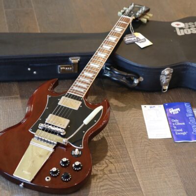 2001 Gibson Angus Young Signature SG w/ Lyre Vibrola Aged Cherry + OHSC & Papers
