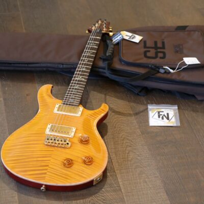 PRS Custom 22 Double-Cut Electric Guitar Amber Flametop + Gig Bag