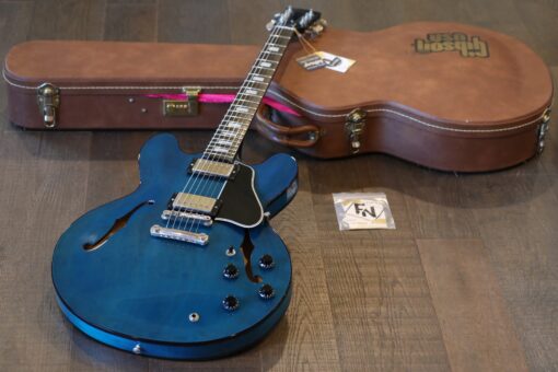 1999 Gibson Limited Edition Custom ES-335 Semi-Hollow Electric Guitar Trans Blue + OHSC
