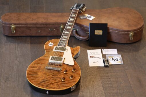 Monster Top! 2012 Gibson GC Custom Pro Les Paul Amber Denim Flametop + COA OHSC