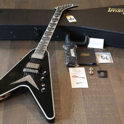 Unplayed! 2022 Gibson Custom Dave Mustaine Signature Flying V Exp Ebony VOS + COA OHSC