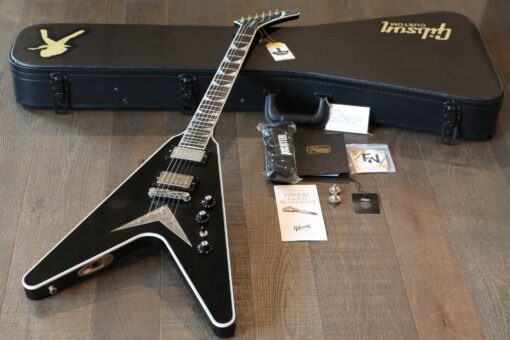 Unplayed! 2022 Gibson Custom Dave Mustaine Signature Flying V Exp Ebony VOS + COA OHSC