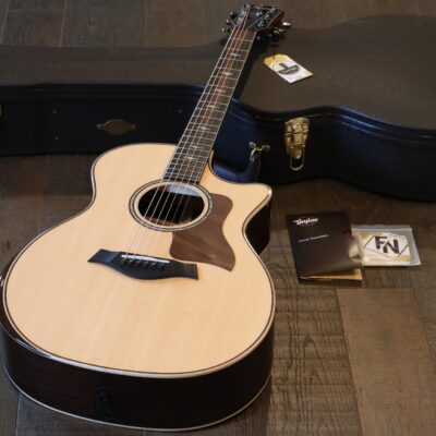 2022 Taylor 814ce Natural Acoustic/ Electric Cutaway Guitar V-Class w/ Radiused Armrest + OHSC