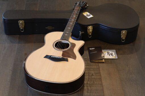 2022 Taylor 814ce Natural Acoustic/ Electric Cutaway Guitar V-Class w/ Radiused Armrest + OHSC
