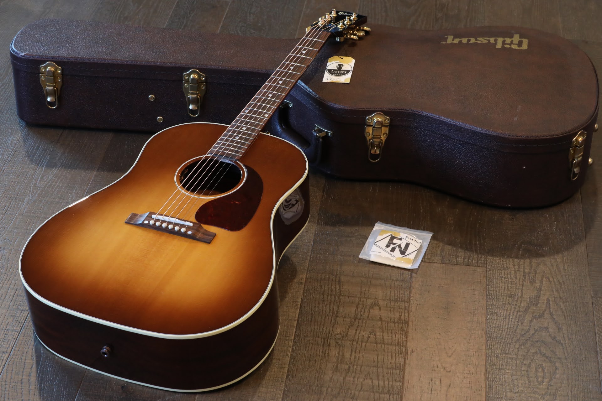 2022 Gibson Custom Shop J-45 Custom Acoustic/ Electric Guitar Tobacco Burst  + OHSC