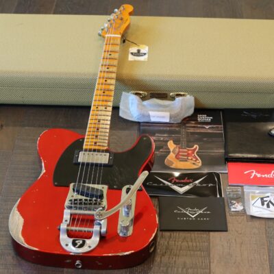 Unplayed! 2020 Fender Custom Shop 50’s Vibra Telecaster Candy Apple Red Heavy Relic + COA OHSC