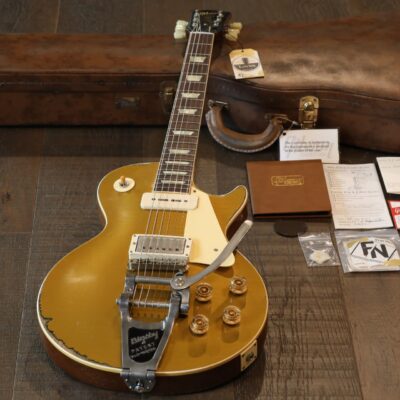 Unplayed! 2022 Gibson Custom Sergio Vallin Signature 1955 Les Paul Murphy Lab Aged Goldtop w/ Bigsby + COA OHSC