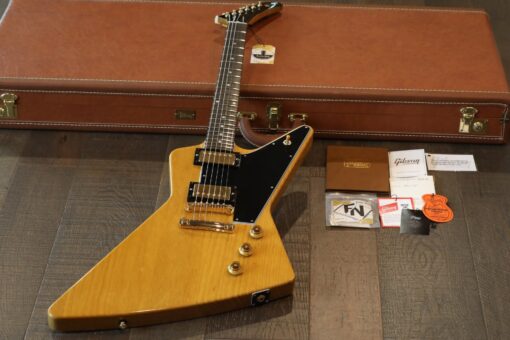 MINTY! 2022 Gibson Custom Shop 1958 Reissue Explorer Natural Korina w/ Black Pickguard + COA OHSC