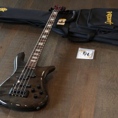 MINTY! 2010s Spector Euro4 LX 4-String Electric Bass Guitar Trans Black + OGB