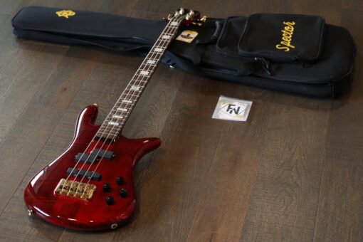 MINTY! 2010s Spector Euro4 LX 4-String Electric Bass Guitar Trans Red + OGB