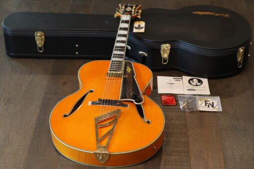 Unplayed! D’Angelico Excel Style B Throwback Hollowbody Archtop Guitar Vintage Natural + OHSC