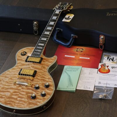 2006 Gibson Les Paul Custom ’68 Reissue Single-Cut Electric Guitar 5A Antique Natural Quilt Top + COA OHSC