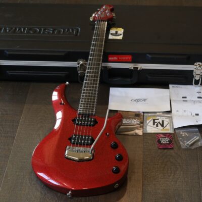 Ernie Ball Music Man Ball Family Reserve John Petrucci Majesty 6 Cinnabar Red Sparkle Signed + OHSC