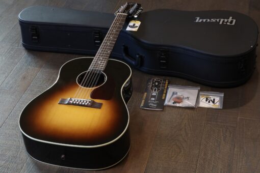 MINTY! 2021 Gibson J-45 12-String Acoustic/ Electric Guitar Vintage Sunburst + COA OHSC