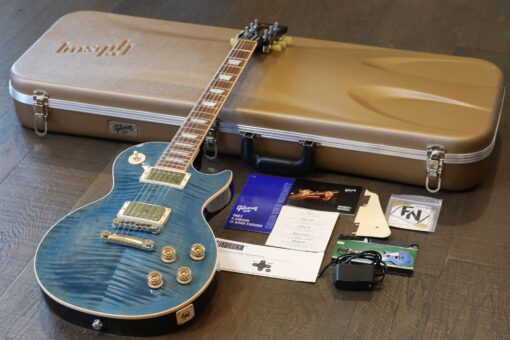 2015 Gibson Les Paul Traditional 100 Single-Cut Guitar Ocean Blue Burst + OHSC