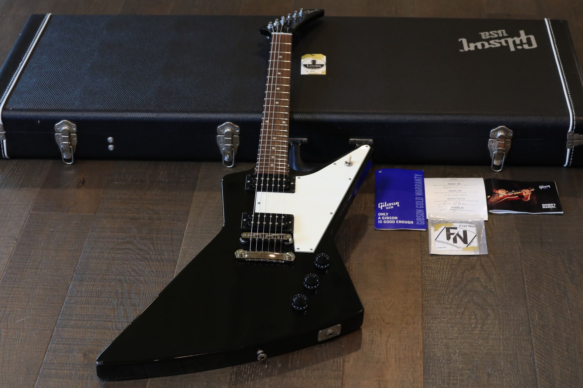 2010 Gibson Explorer Solid Body Electric Guitar Black Ebony + OHSC