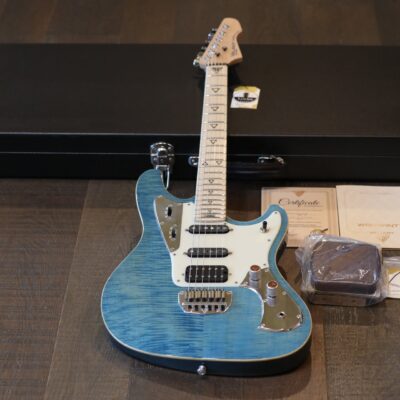 NEW! 2023 Valiant Guitars Mercury Double-Cut Electric Guitar Blue in Green + COA OHSC