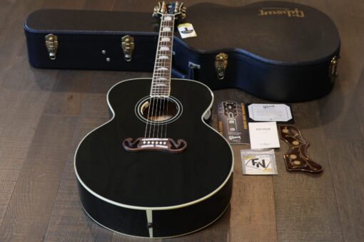 2015 Gibson Custom Shop Early 60s SJ-200 Acoustic/ Electric Jumbo Guitar Black Ebony + OHSC