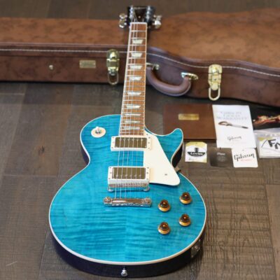 MINTY! 2016 Gibson Custom Shop Les Paul Custom Pro Aqua Blue + COA OHSC