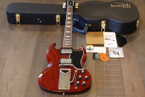 MINTY! 2021 Gibson Custom Shop 60th Anniversary 1961 Les Paul SG Standard Reissue Cherry Red w/ Sideways Vibrola + COA OHSC