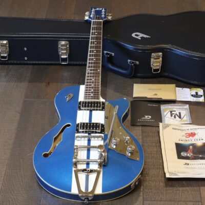 MINTY! 2017 Duesenberg Alliance Series Heartbreakers 30 Year Anniversary Mike Campbell Signature Blue/ White Pinstripes + COA OHSC
