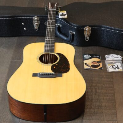 MINTY! 2022 Martin D-18 Natural Acoustic Dreadnaught Guitar + OHSC