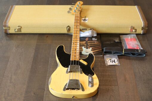 Unplayed! 2021 Fender Limited Edition Custom Shop 1951 Reissue Precision Bass Relic Aged Nocaster Blonde + COA OHSC