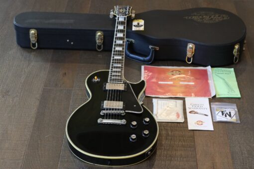 2002 Gibson Custom Shop 1968 Authentic Les Paul Custom Reissue VOS Black Ebony + COA OHSC