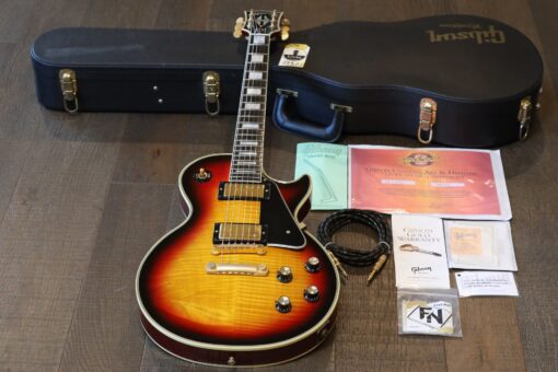 2006 Gibson Custom Shop 1968 Reissue Les Paul Custom F Electric Guitar Figured Triburst + COA OHSC