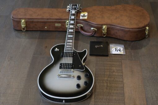 2021 Gibson Custom Les Paul Custom Electric Guitar Silverburst w/ Ebony Board + COA OHSC